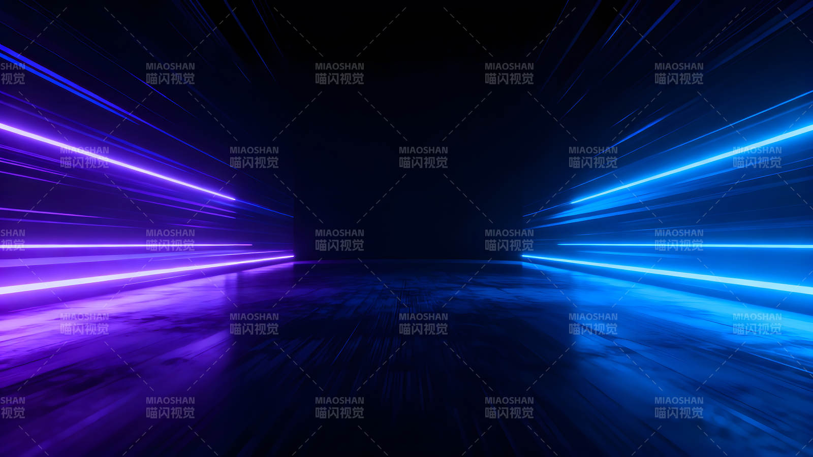 霓虹燈光穿梭隧道未來感十足圖片