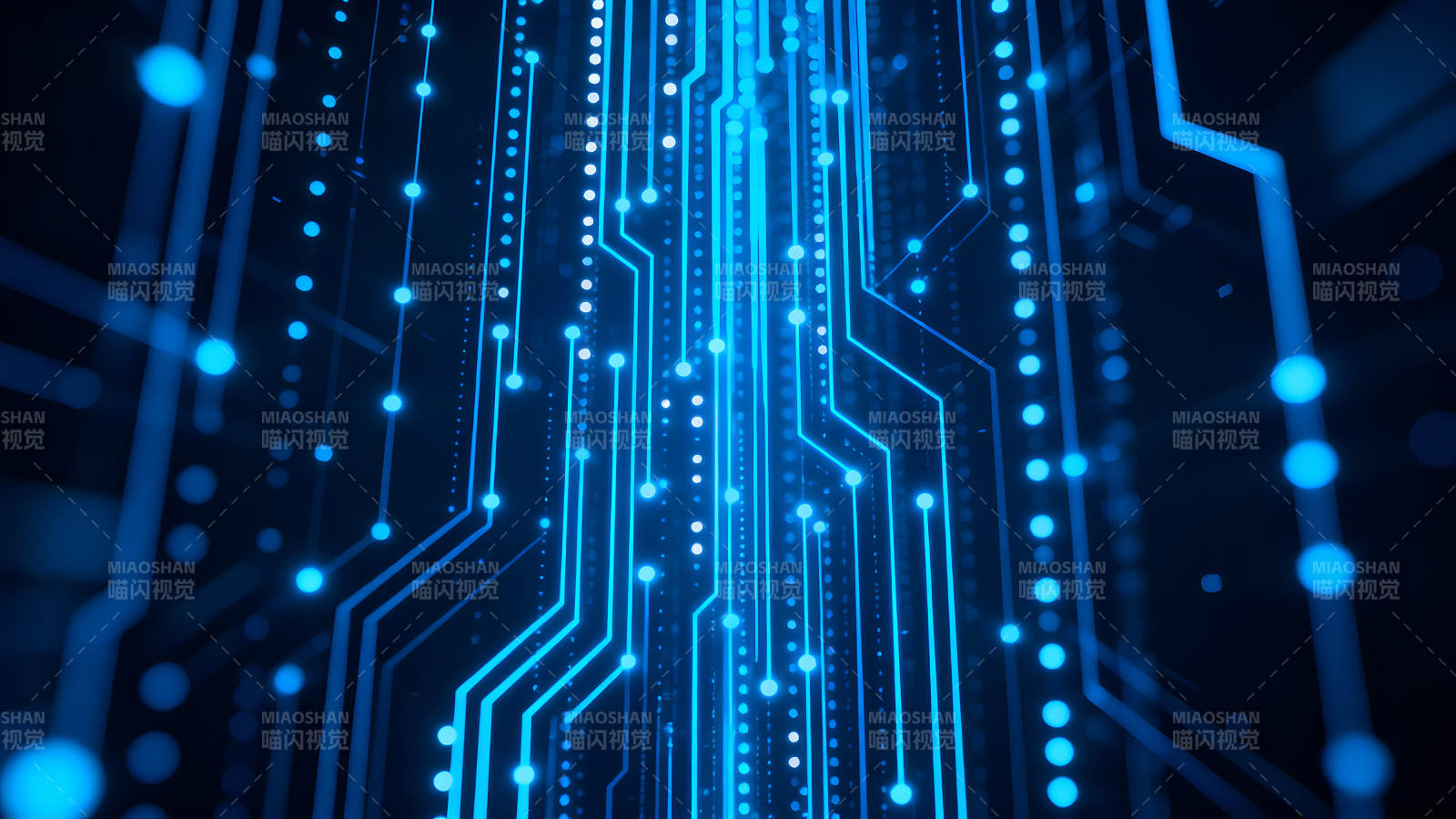 電路板的藍色光線數字科技-圖片