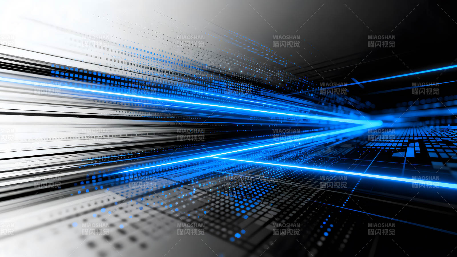 抽象科技蓝光动态数据-图片
