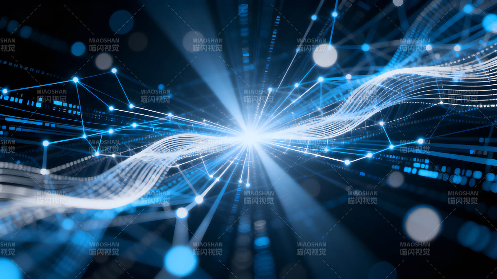 科技感数据网络连接图-图片
