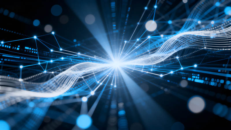 科技感数据网络连接图-图片