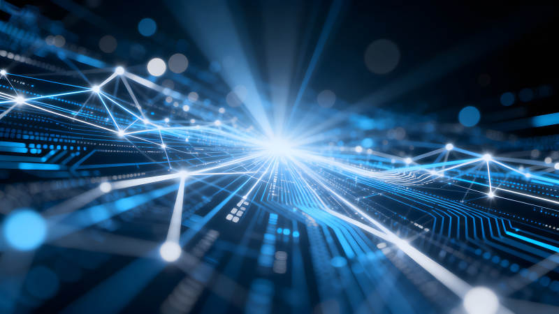 数字连接与数据传输的抽象图景-图片