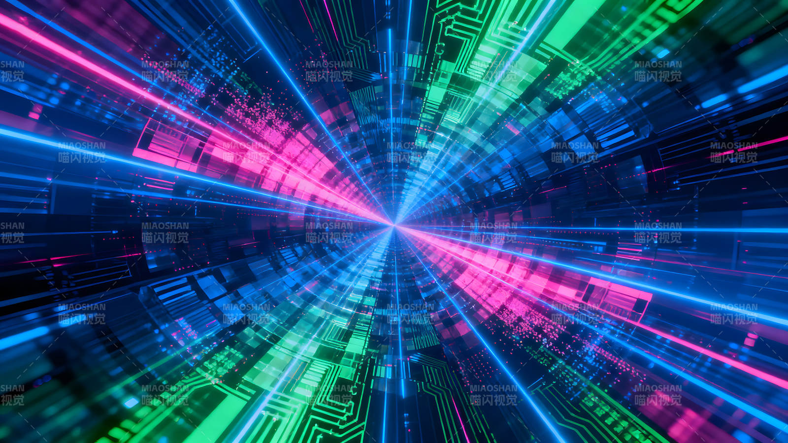 炫彩数据隧道科技感十足-图片