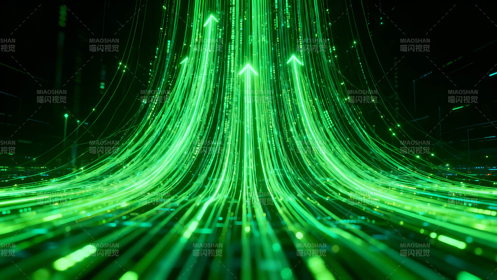 數據流向上發展象征著科技進步-圖片