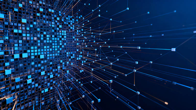 数据网络连接抽象艺术图片