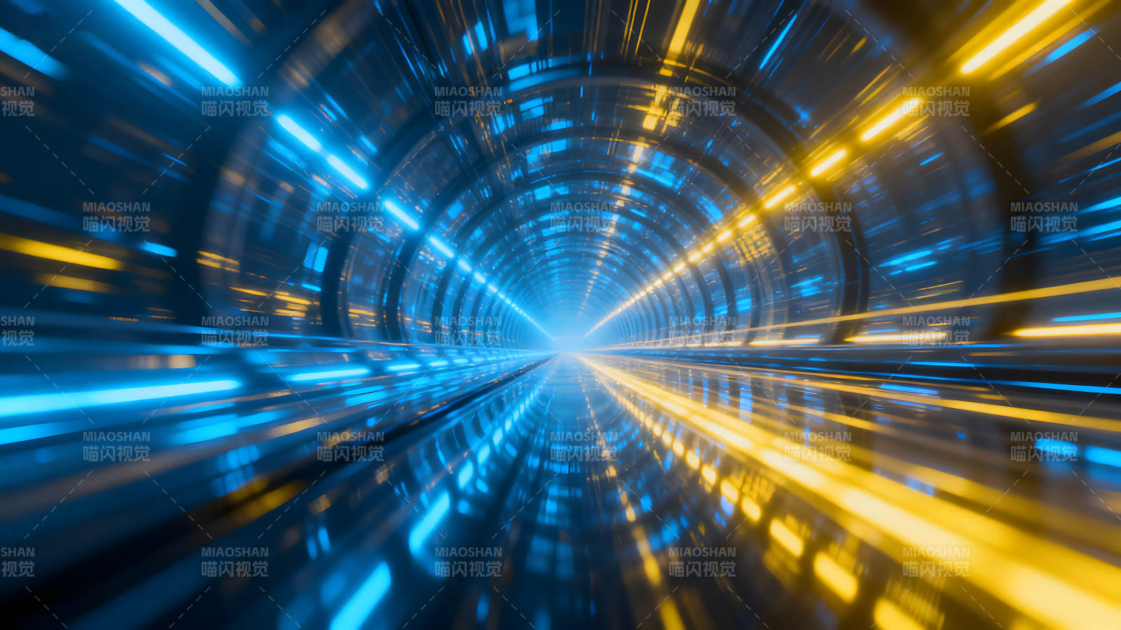 科技感隧道光影流線美輪美奐圖片