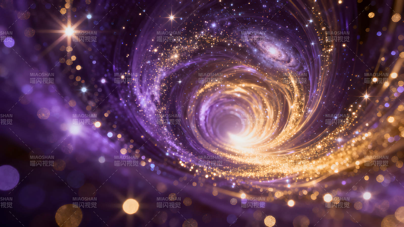 宇宙星云旋渦光芒閃爍-圖片