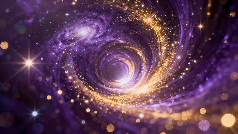 宇宙星空漩渦般的光影-圖片