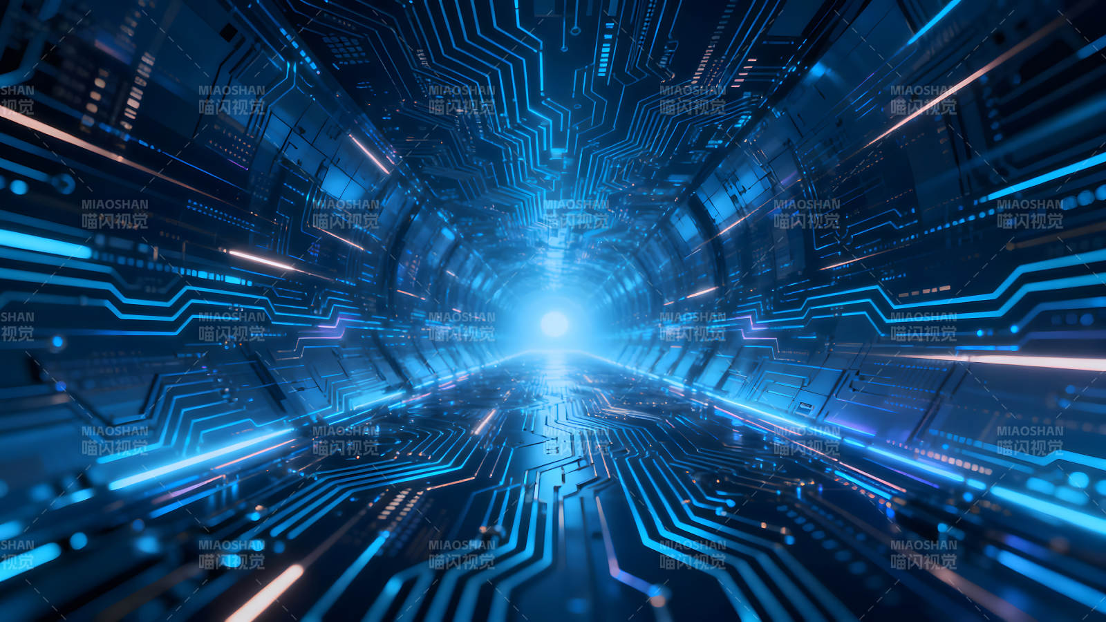 電路隧道藍(lán)光科技感十足圖片