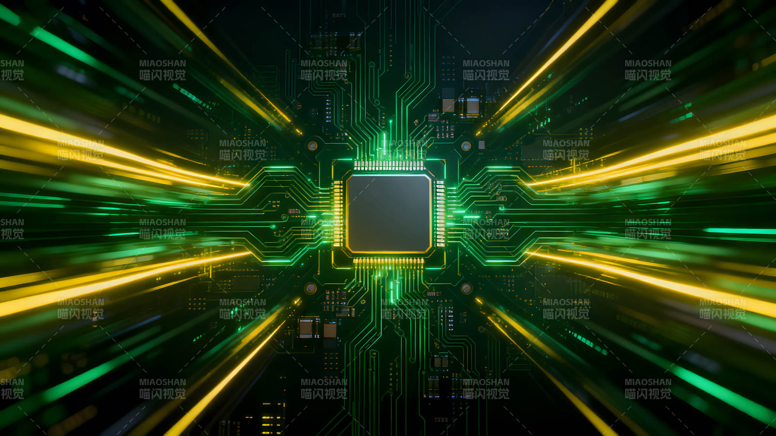 電路板中心處理器高速傳輸圖像-圖片