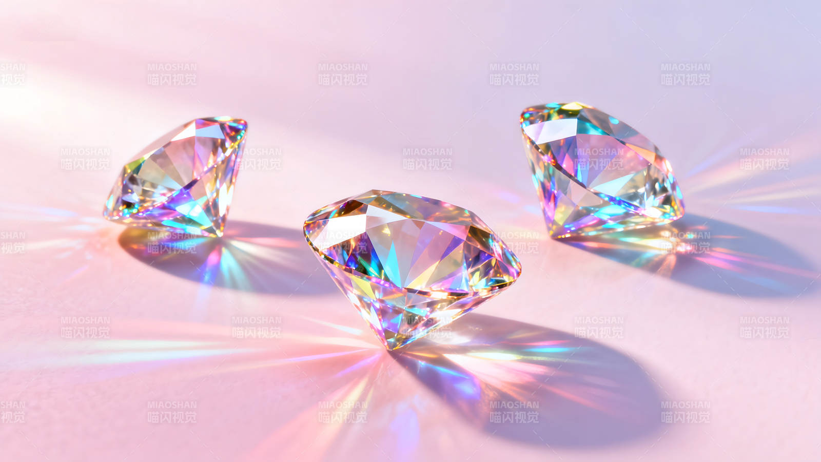 閃耀鉆石的炫彩光芒-圖片