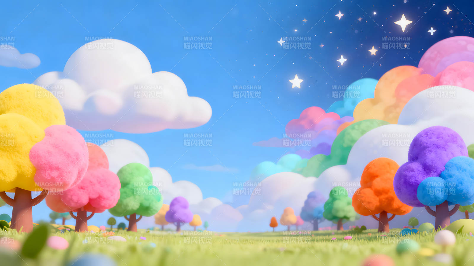 彩色夢幻童話場景-圖片