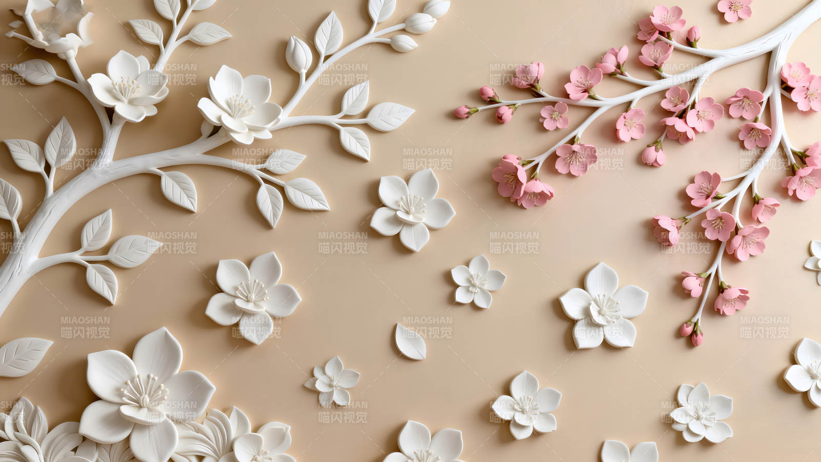 精美的花朵裝飾圖案-圖片