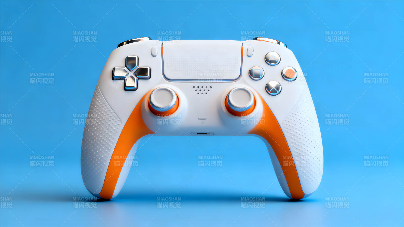 游戲手柄特寫橙色白色搭配圖片