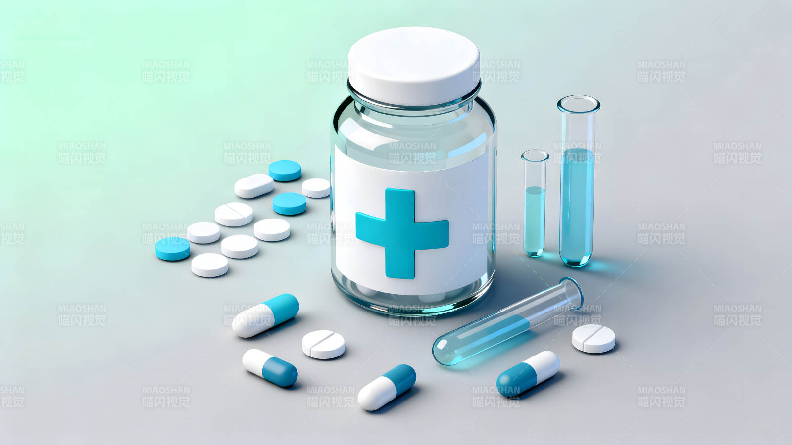 医药医疗保健药品实验药品元素-图片