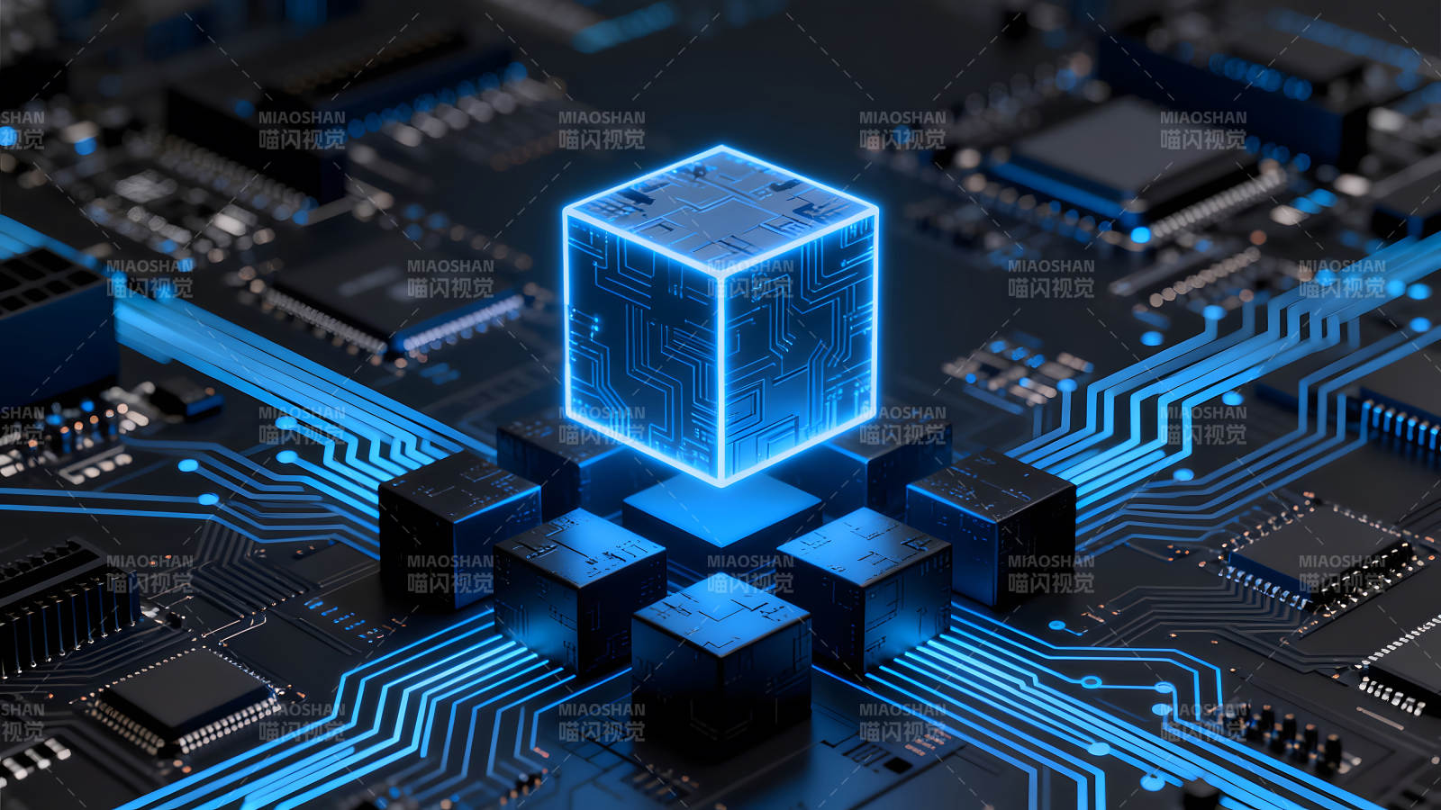 數字世界連接未來科技感十足-圖片