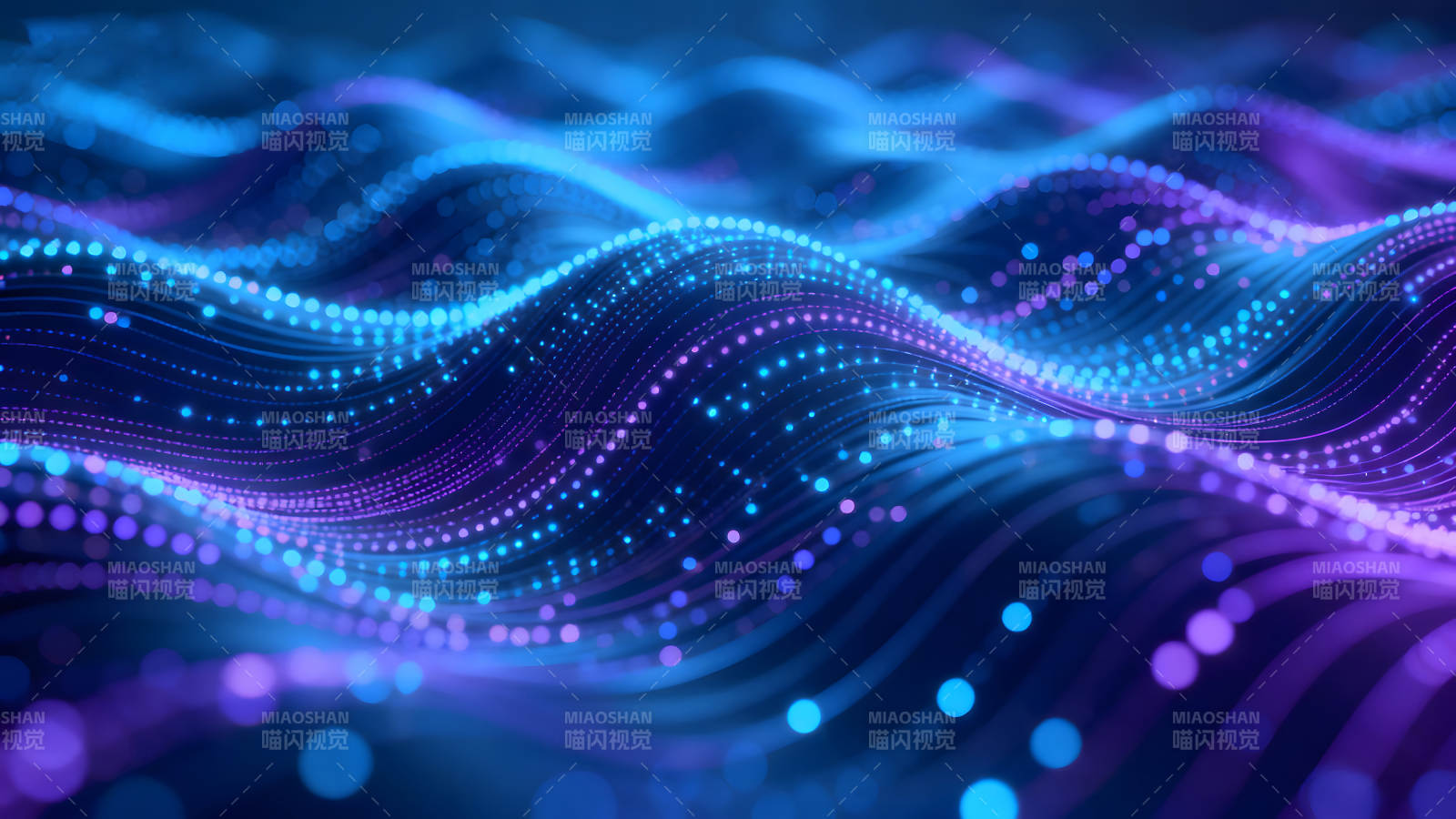 抽象藍(lán)色光點(diǎn)流動(dòng)效果圖圖片