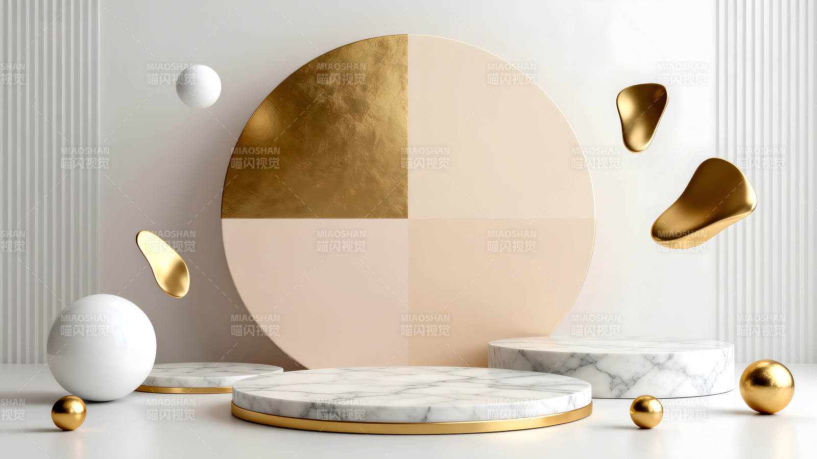 极简艺术风格的几何构图-图片