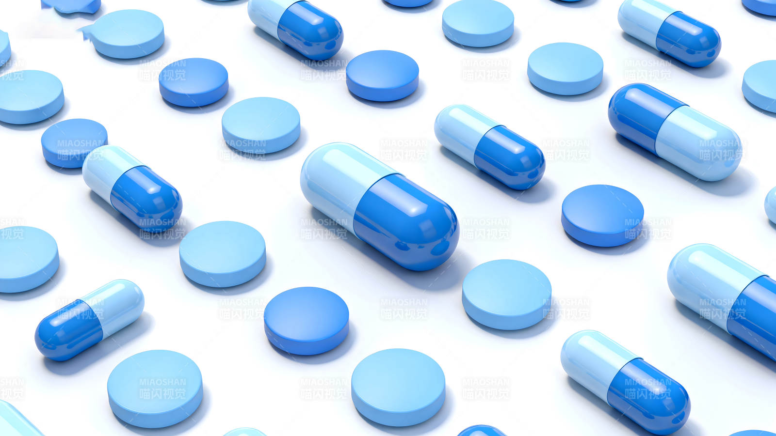 藥物藥片和膠囊的特寫圖片
