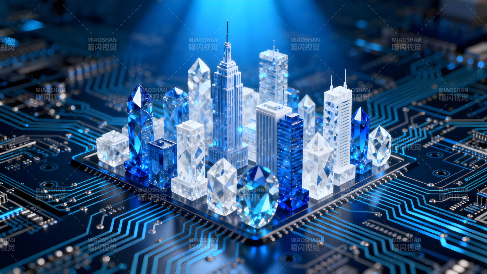 蓝宝石城市电路板图片