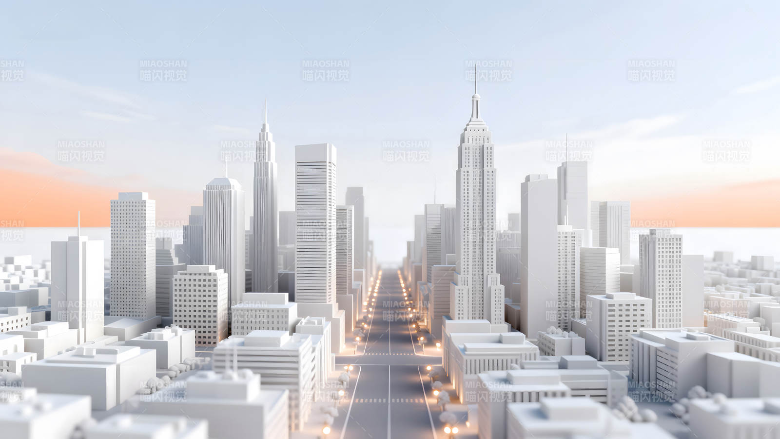 城市建筑群簡約風(fēng)格-圖片