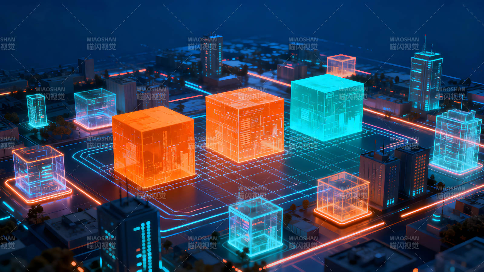 未来城市科技感十足的场景-图片