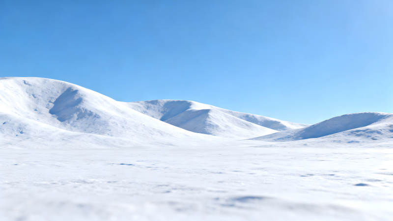 雪山蓝天壮丽景色冰雪覆盖纯洁无瑕-图片