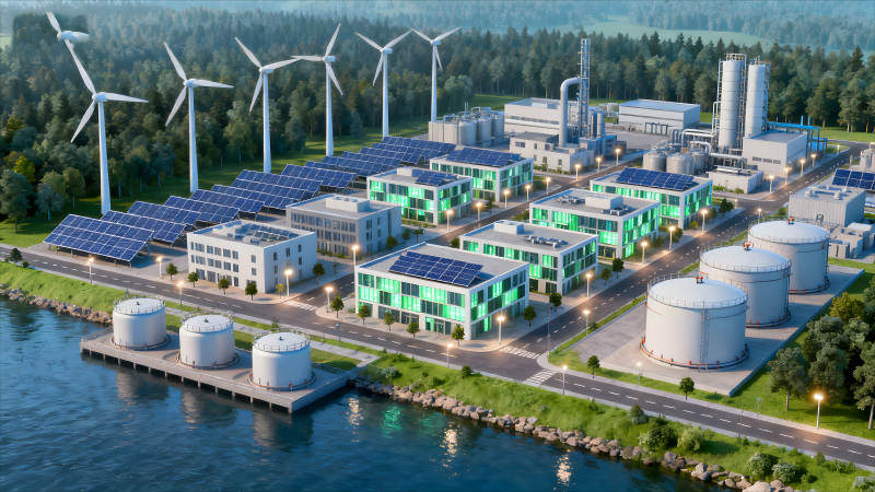 綠色能源城市全貌-圖片