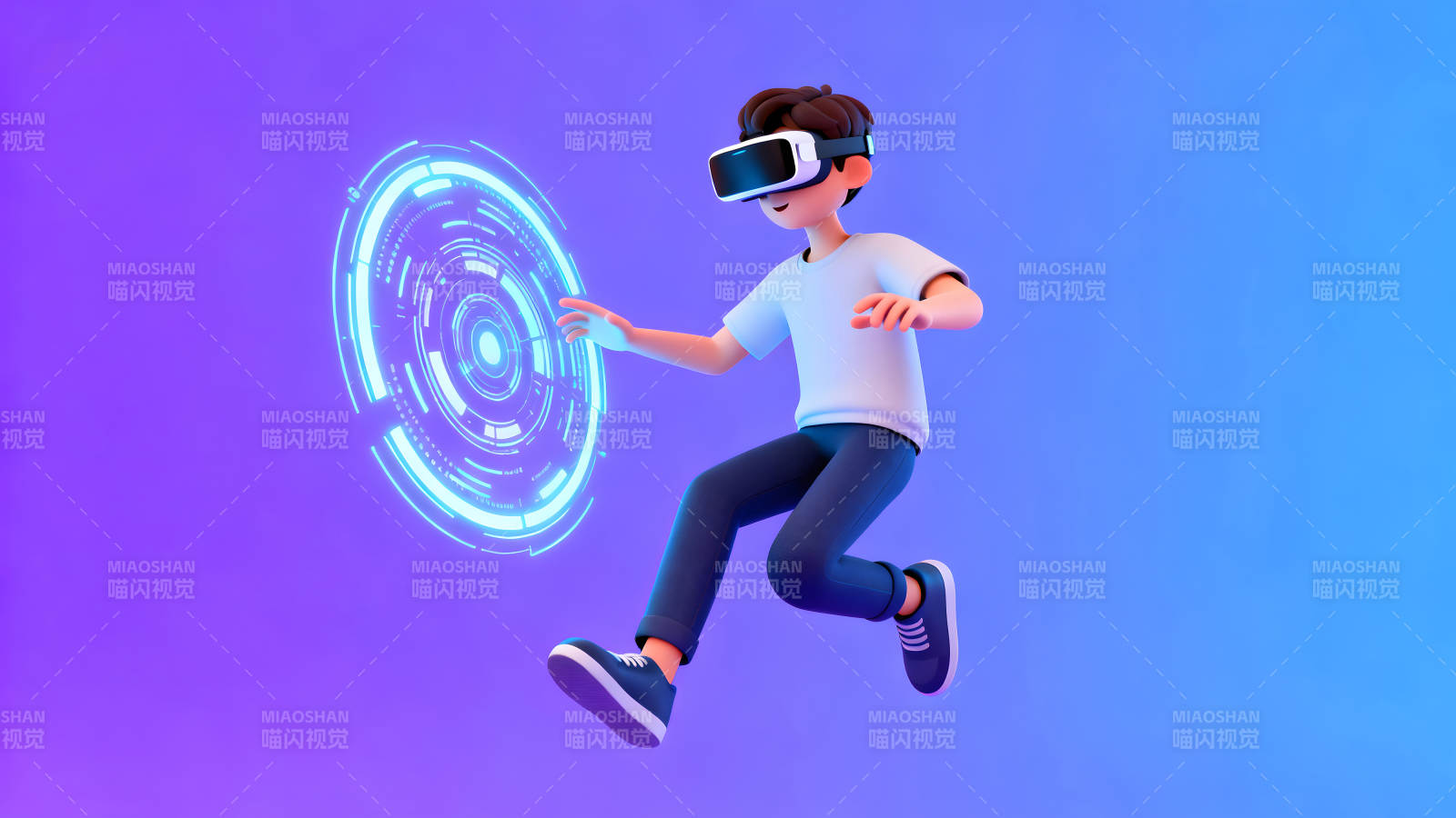 卡通人物体验VR虚拟现实-图片