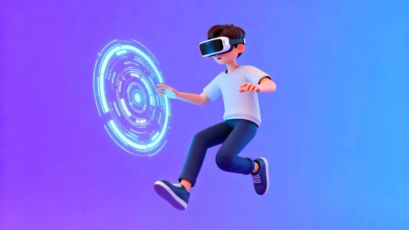 卡通人物体验VR虚拟现实-图片