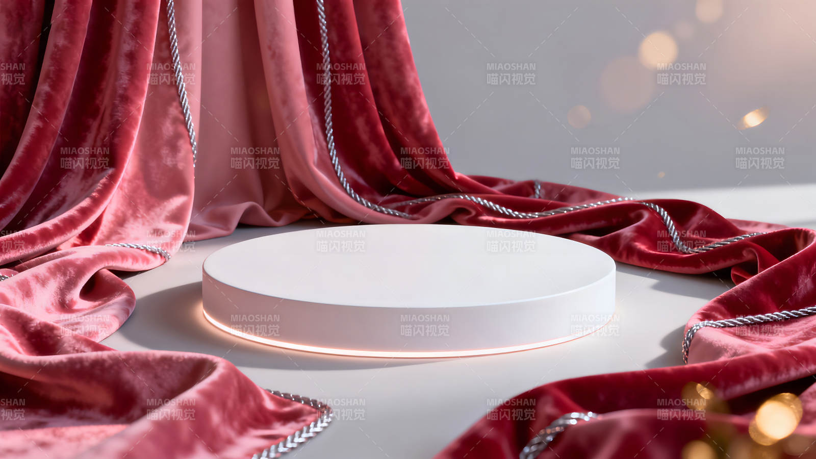 柔美灯光下产品展示台-图片
