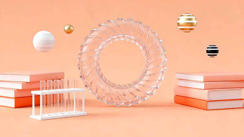 实验室静物几何图形简约风格-图片