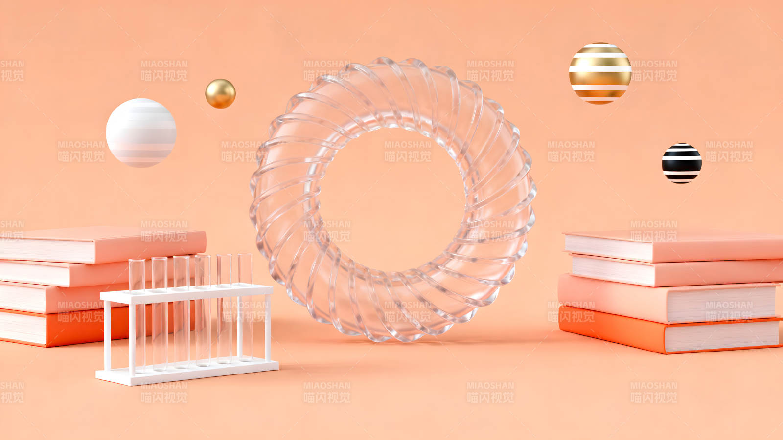 实验室静物几何图形简约风格图片