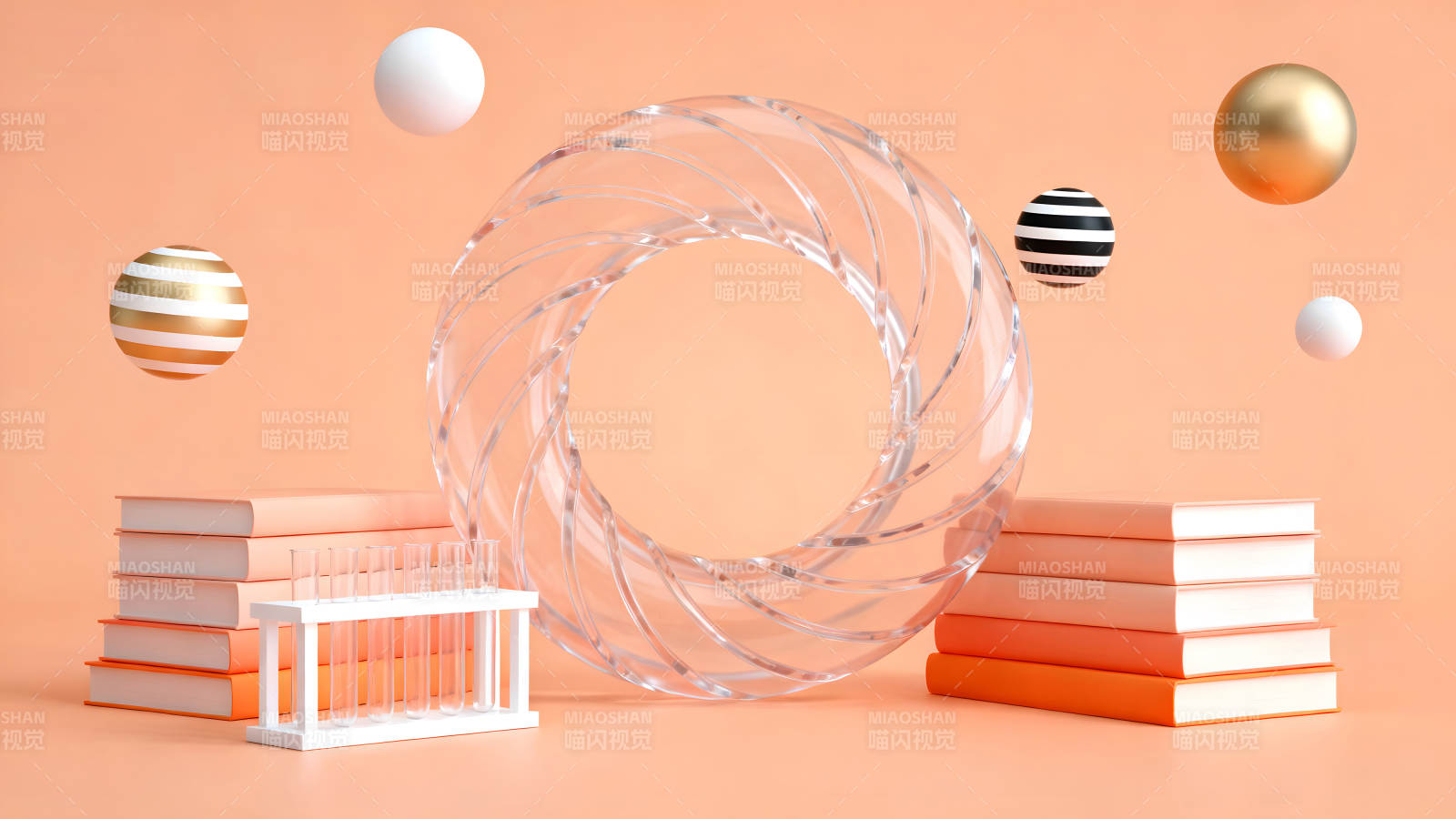 几何元素与实验道具的创意组合-图片