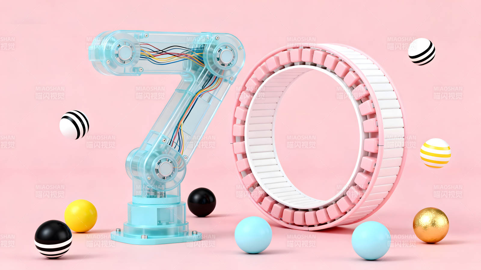 科技感70周年紀念設計圖片