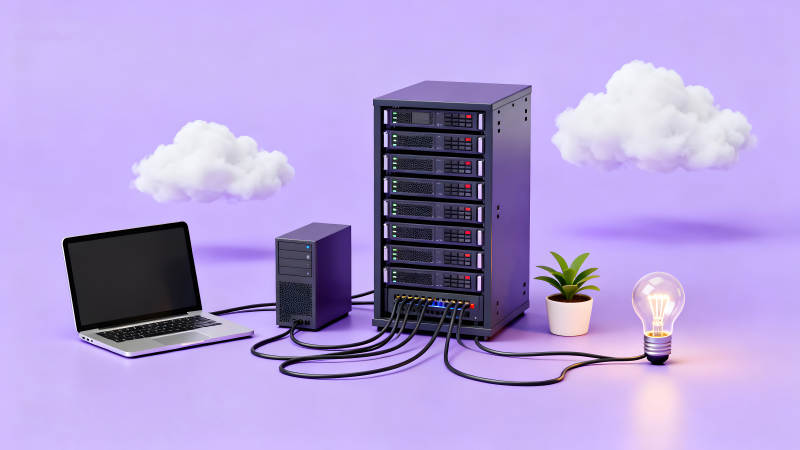 服务器概念图联接数据云端创意-图片