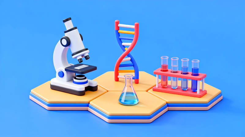 科学实验室的卡通元素-图片