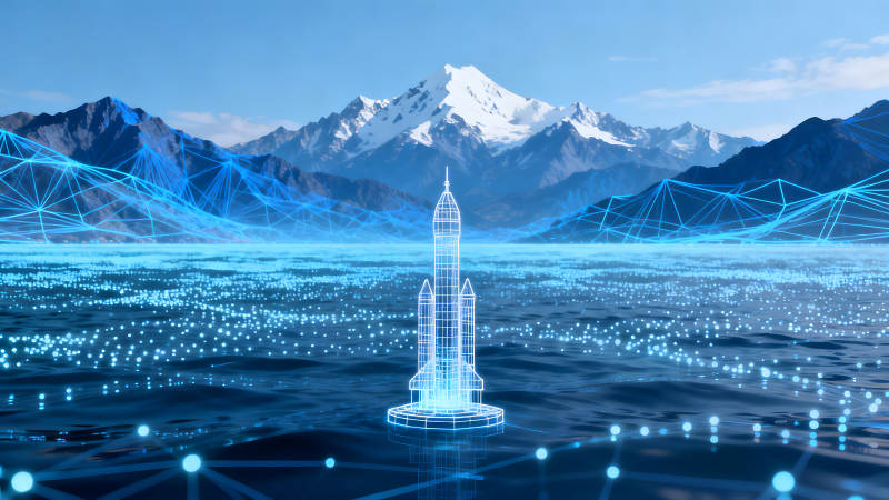 太空科技与自然景观的结合-图片