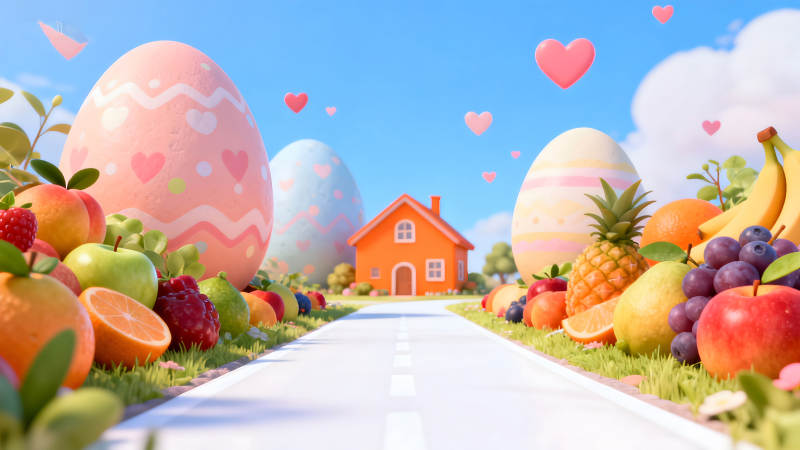 復(fù)活節(jié)快樂(lè)的田園風(fēng)光-圖片