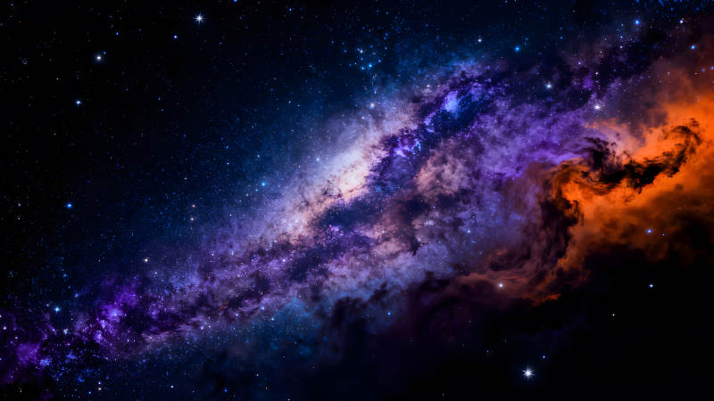 宇宙星云絢麗多彩的景象-圖片