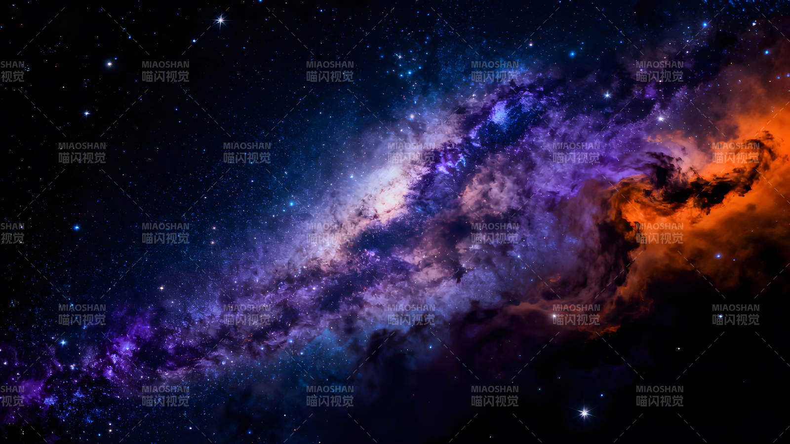 宇宙星云绚丽多彩的景象-图片