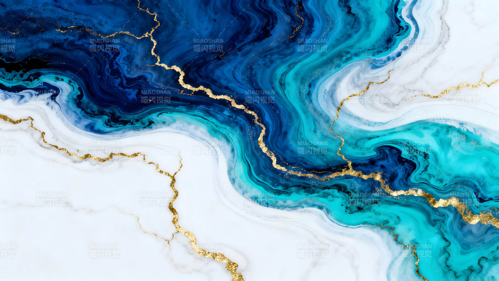 藍色紋理藝術金色點綴-圖片