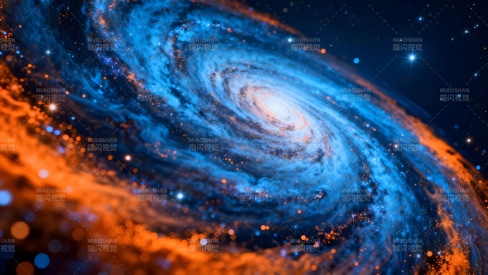 宇宙旋涡星云绽放绚丽色彩-图片