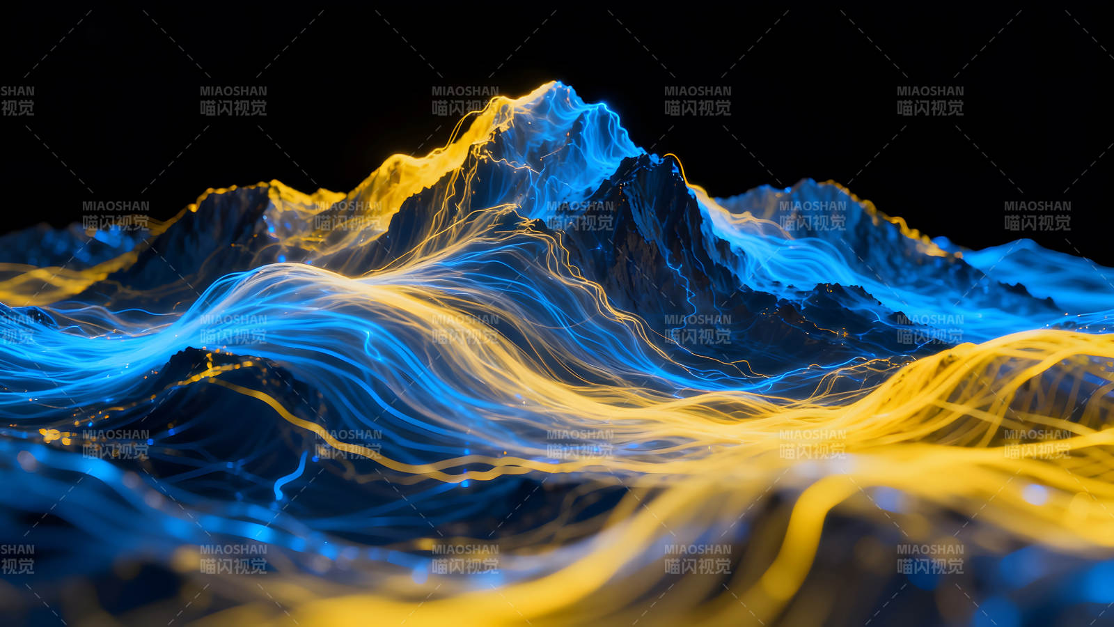 抽象山脈流光溢彩圖片