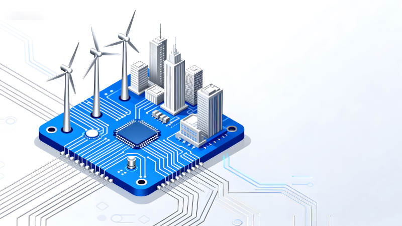 芯片城市风能可持续发展-图片