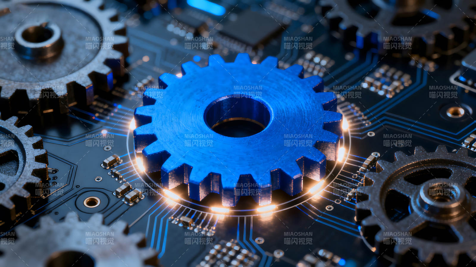 齿轮电路科技感图片