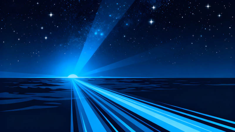 星空大海藍光-圖片