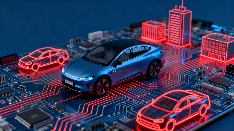 汽车科技蓝图智能出行未来城市-图片