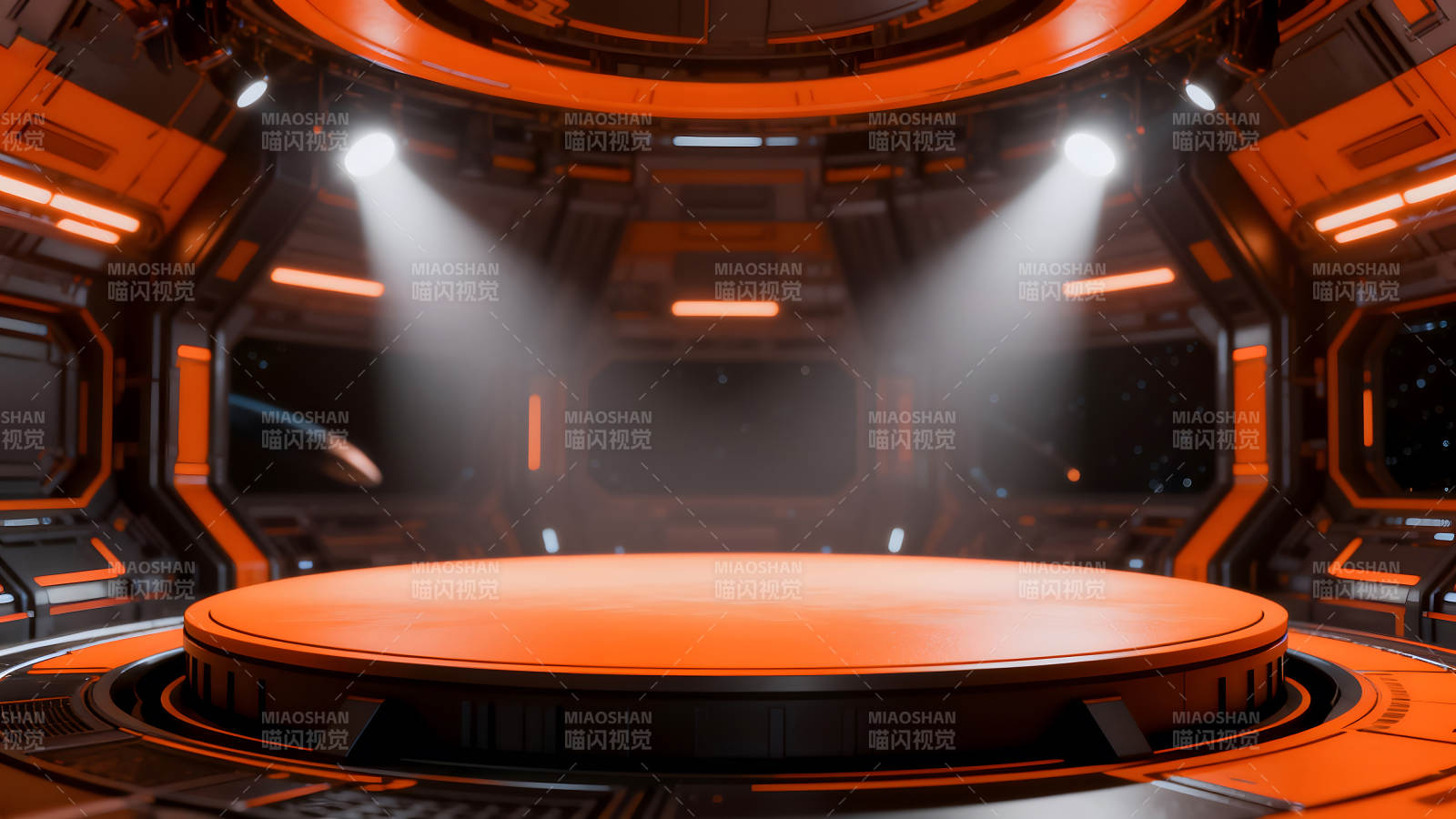 未來(lái)科技感舞臺(tái)空間展現(xiàn)-圖片
