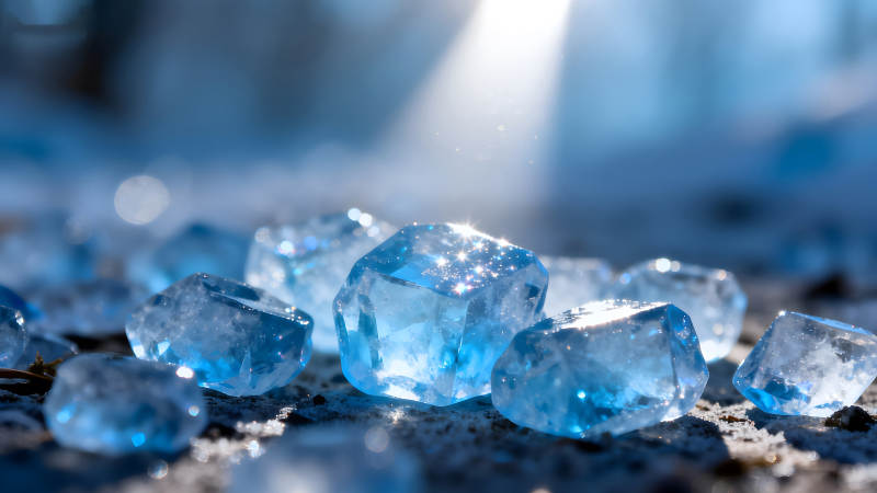 蓝宝石晶体在阳光下闪耀-图片